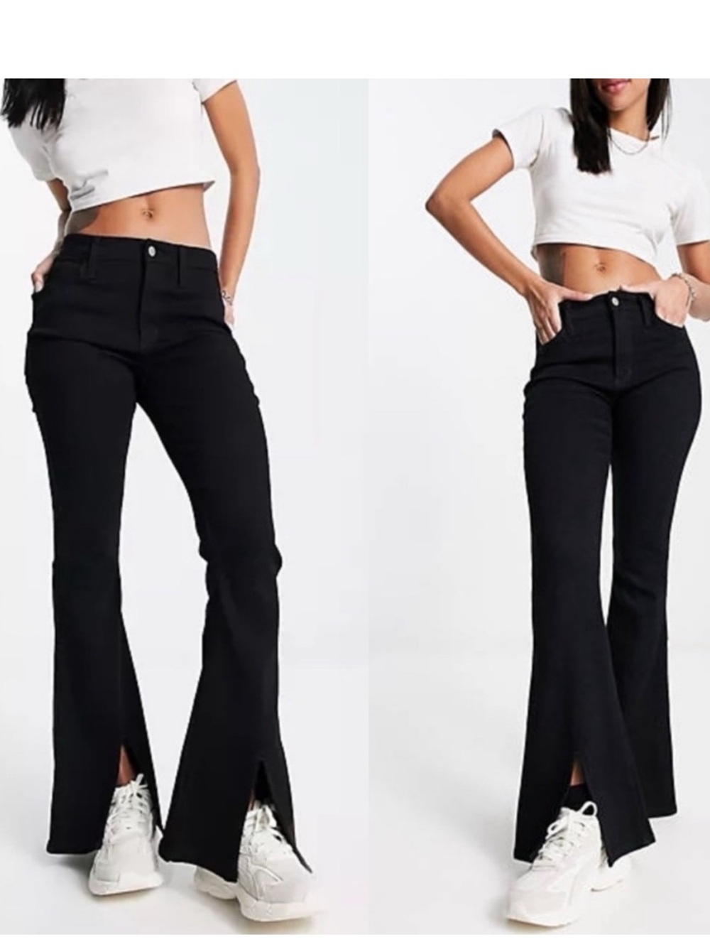 Y2K Hollister Black Flared Jeans Size 9 short